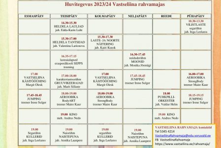 Huvitegevuse 2023/2024